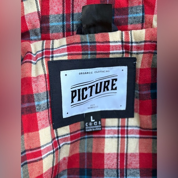 Picture Organic Clothing Brand women’s Katniss coat. Navy with stripes. Large. - Picture 7 of 10